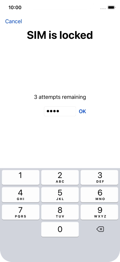 If your SIM is locked, key in your PIN and press OK. If your SIM is locked, key in your PIN and press OK.