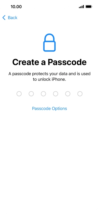 Press Passcode Options. Press Passcode Options.