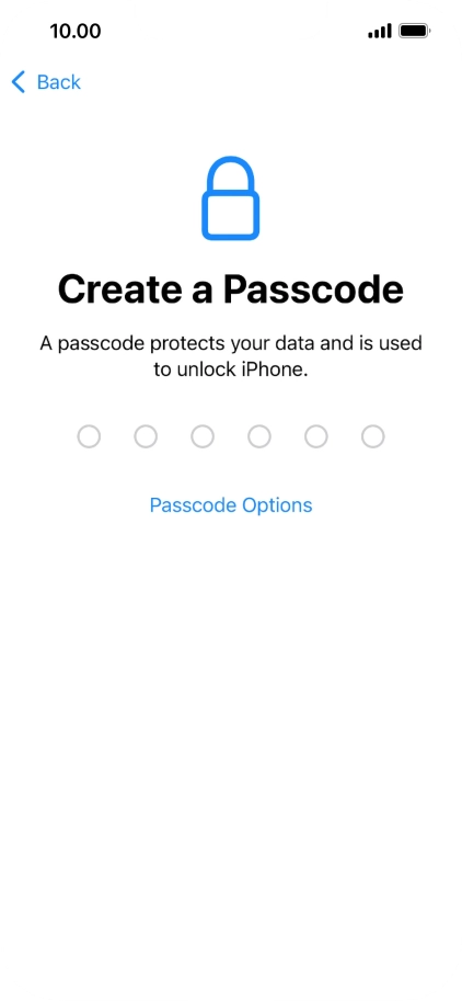 Press Passcode Options. Press Passcode Options.
