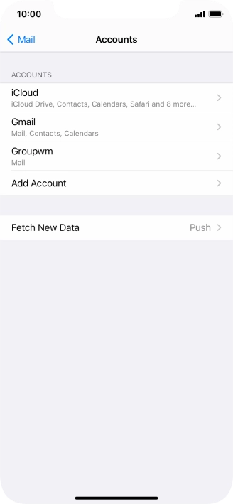 Press the required account. Press the required account.