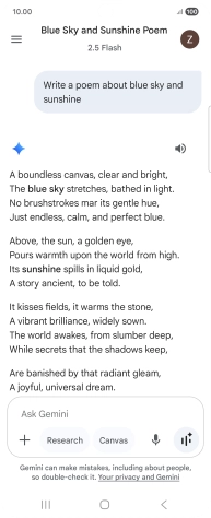 You can ask Gemini to generate a text based on your description. You can ask Gemini to generate a text based on your description.