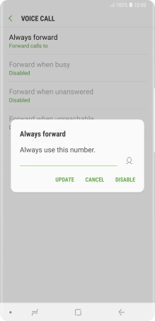 Press DISABLE. Press DISABLE.