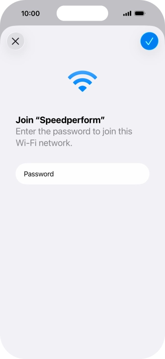 Press the confirm icon. Press the confirm icon.