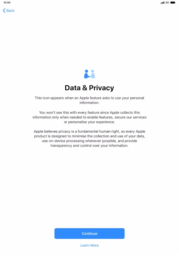 Press Continue. Press Continue.