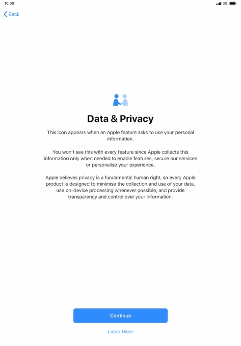 Press Continue. Press Continue.