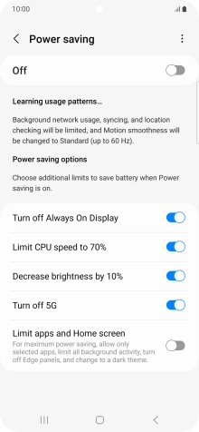 Press the indicators next to the required settings. Press the indicators next to the required settings.
