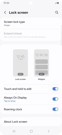 Press Screen lock type. Press Screen lock type.
