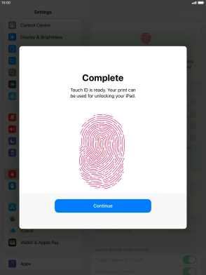 Press Continue. If you haven't previously selected a lock code, key in a code of your own choice twice. Press Continue. If you haven't previously selected a lock code, key in a code of your own choice twice.