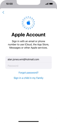 Press Password and key in the password for your Apple ID. Press Password and key in the password for your Apple ID.