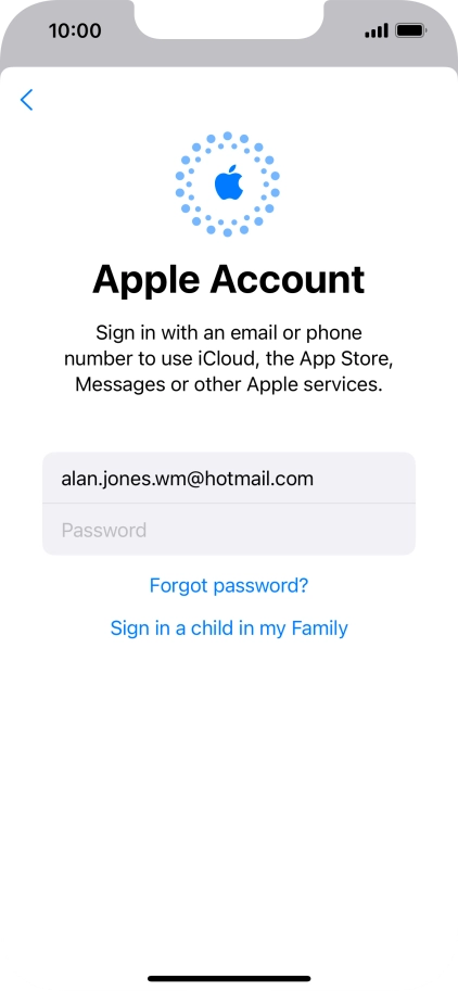 Press Password and key in the password for your Apple ID. Press Password and key in the password for your Apple ID.