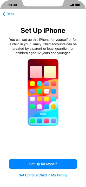 Press Set Up for Myself. Press Set Up for Myself.