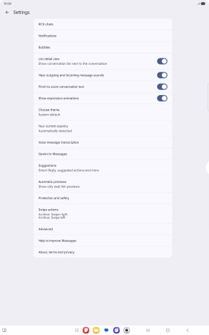 Press Gemini in Messages. Press Gemini in Messages.