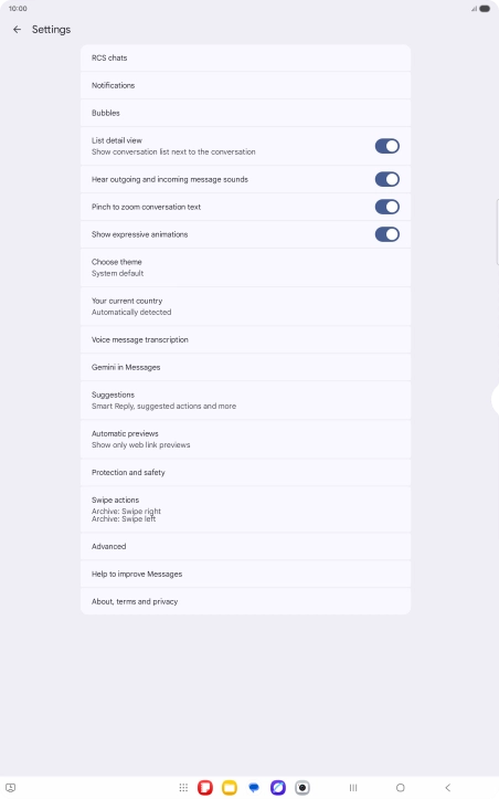 Press Gemini in Messages. Press Gemini in Messages.