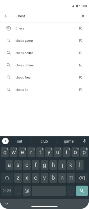 Key in the name or subject of the required app and press the search icon. Key in the name or subject of the required app and press the search icon.