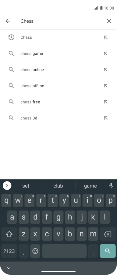 Key in the name or subject of the required app and press the search icon. Key in the name or subject of the required app and press the search icon.