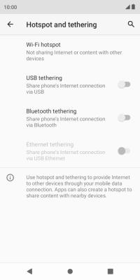 Press Wi-Fi hotspot. Press Wi-Fi hotspot.