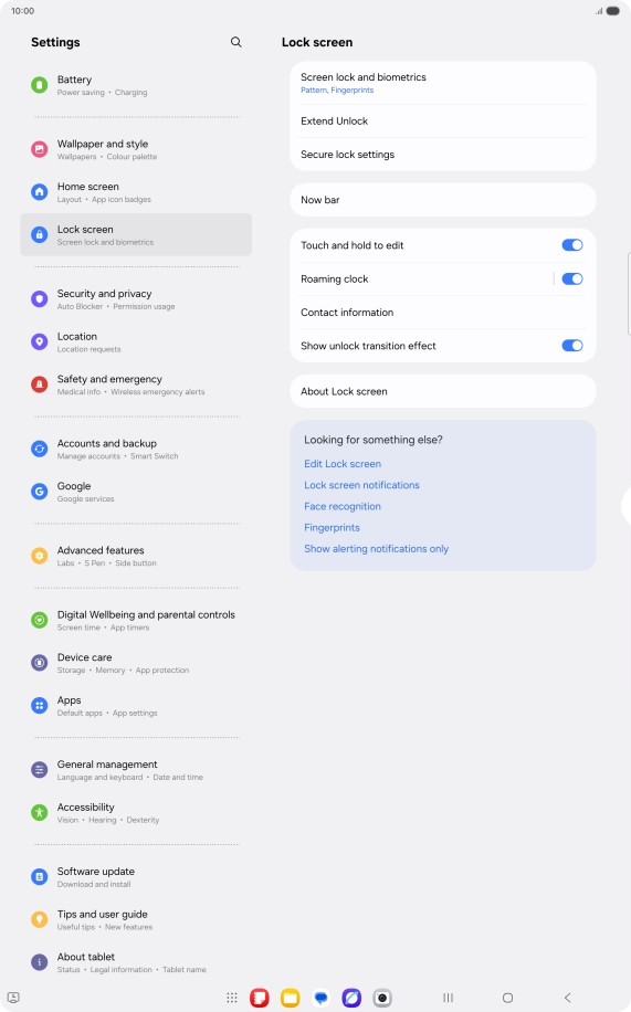 Press Screen lock and biometrics and key in the current lock code. Press Screen lock and biometrics and key in the current lock code.