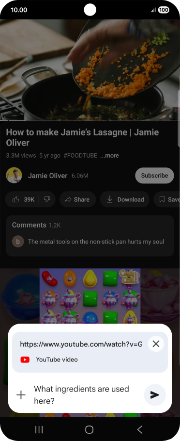 Follow the instructions on the screen to type or speak the required question for the video. Follow the instructions on the screen to type or speak the required question for the video.