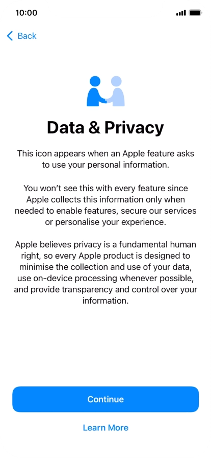Press Continue. Press Continue.