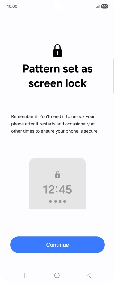 Press Continue. Press Continue.