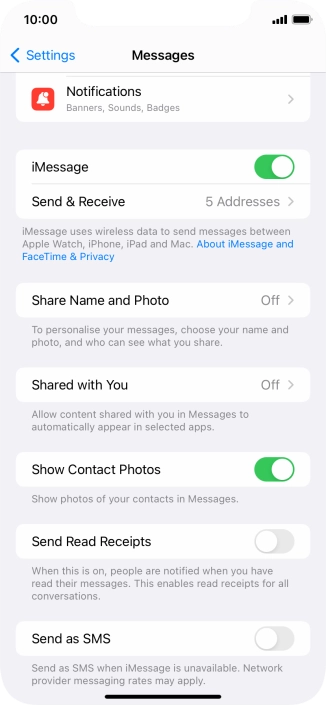 Press the indicator next to Press the indicator next to