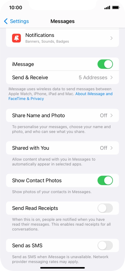 Press the indicator next to Press the indicator next to