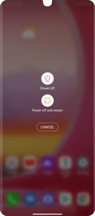 Press Power off. Press Power off.