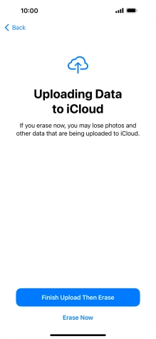 Press the required setting. Press the required setting.