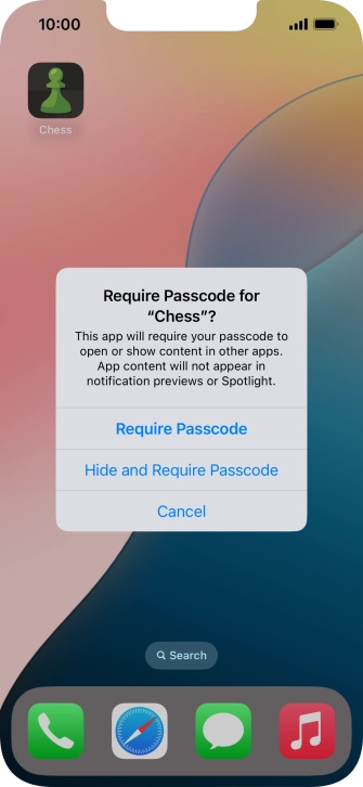 Press Require Passcode. Press Require Passcode.