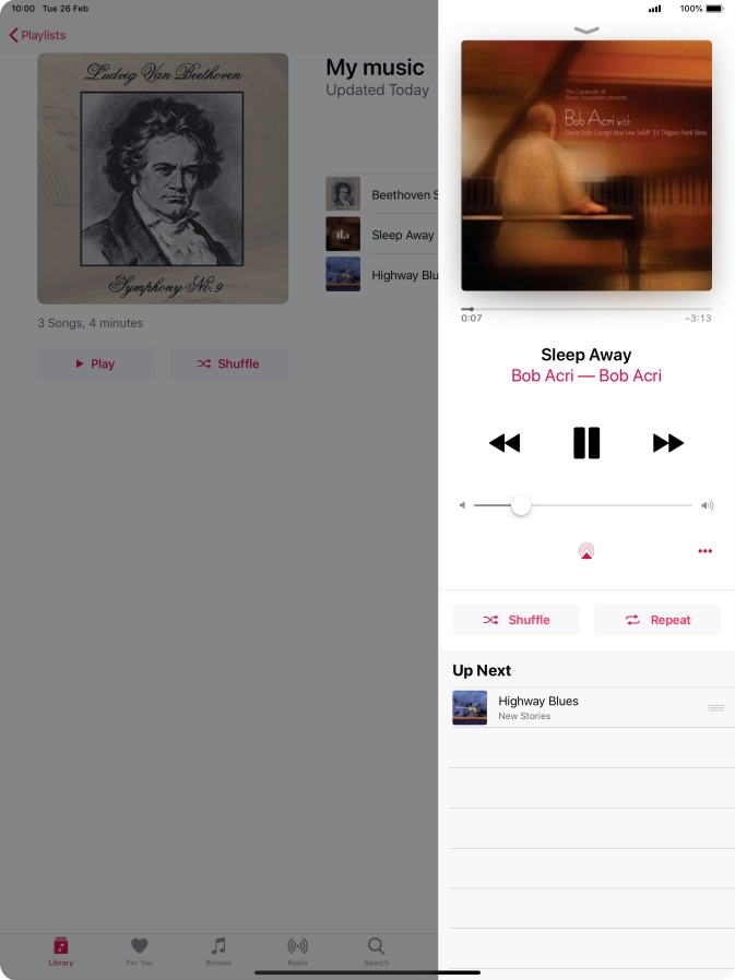 Press arrow right to go to the next audio file. Press arrow right to go to the next audio file.