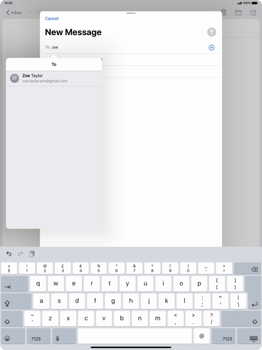 Press the required contact. Press the required contact.