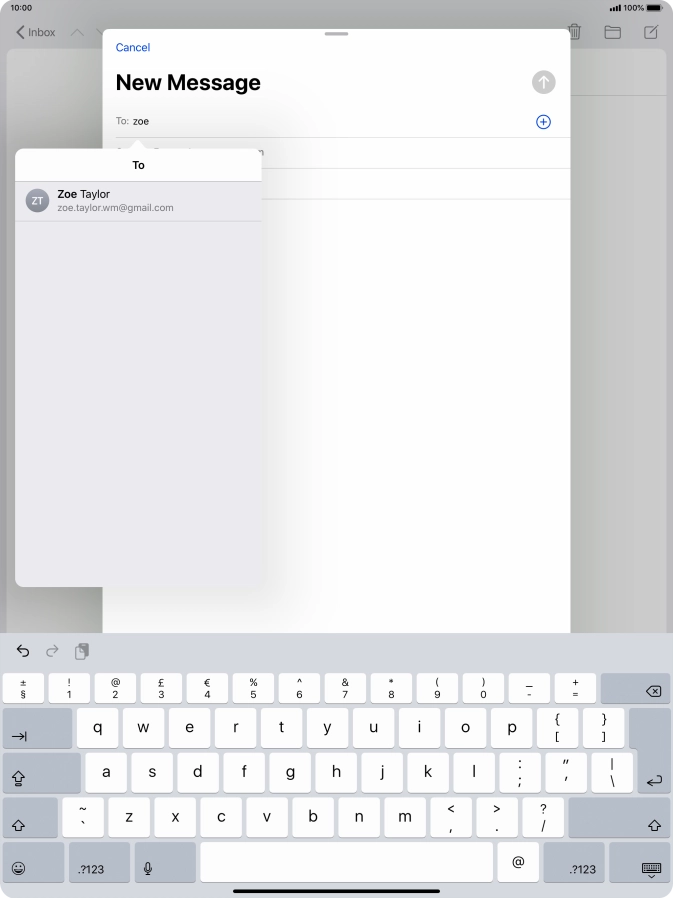 Press the required contact. Press the required contact.