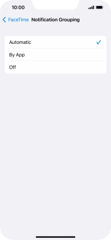 Press the required setting. Press the required setting.