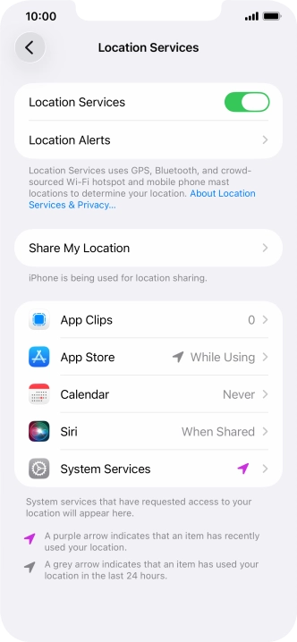 Press the required app. Press the required app.