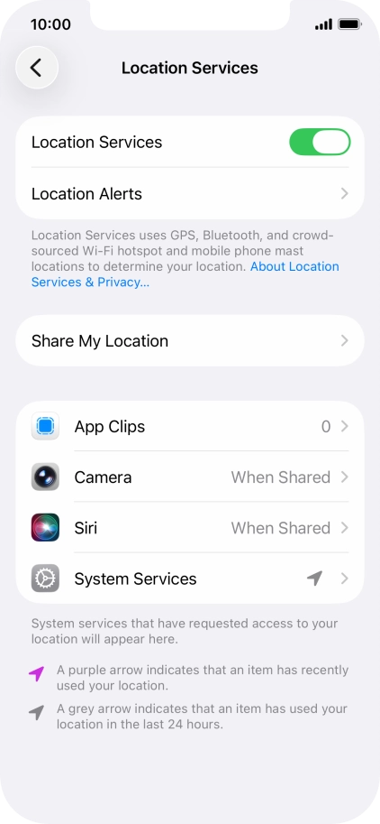 Press the required app. Press the required app.