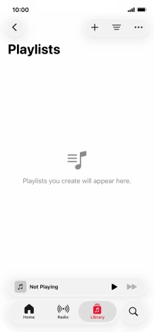 Press the new playlist icon. Press the new playlist icon.