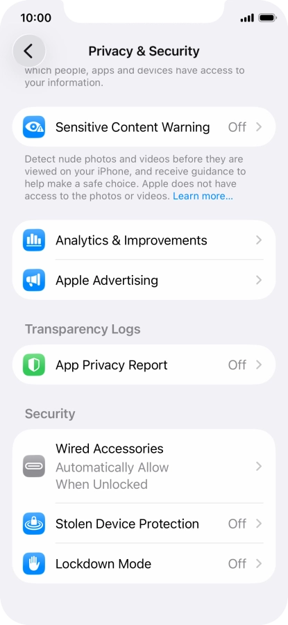 Press App Privacy Report. Press App Privacy Report.