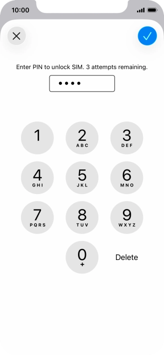 Key in your PIN and press the confirm icon. Key in your PIN and press the confirm icon.