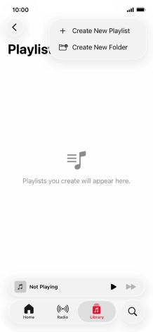 Press Create New Playlist. Press Create New Playlist.