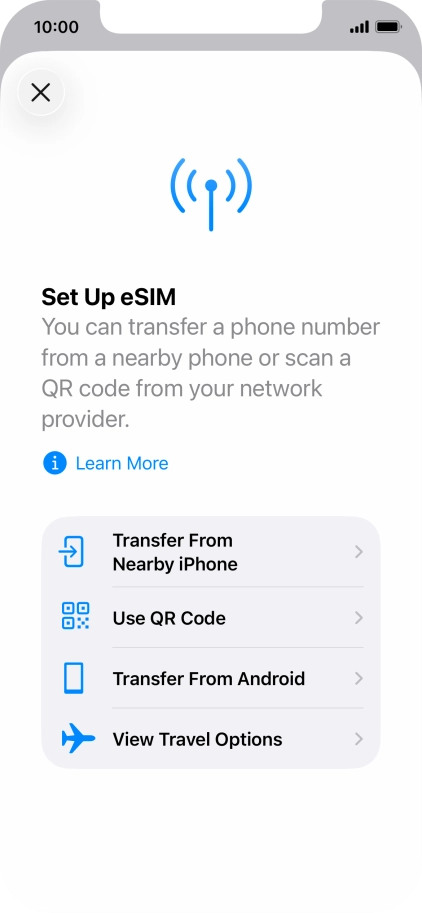 Press Use QR Code. Press Use QR Code.