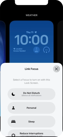 Press the required focus mode. Press the required focus mode.