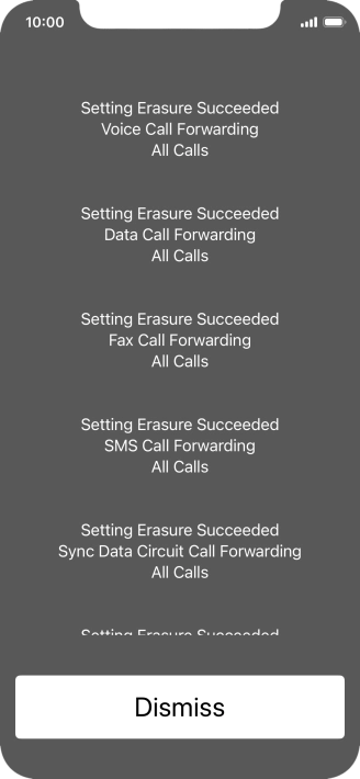 Press Dismiss. Press Dismiss.
