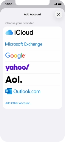 Press Add Other Account.... Press Add Other Account....