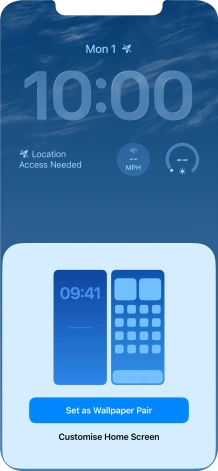 To use the same colour theme on the home screen, press Set as Wallpaper Pair. To use the same colour theme on the home screen, press Set as Wallpaper Pair.