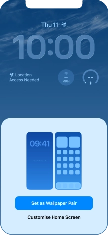 To use the same colour theme on the home screen, press Set as Wallpaper Pair. To use the same colour theme on the home screen, press Set as Wallpaper Pair.