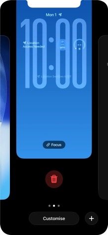 Press the delete icon. Press the delete icon.