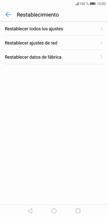Pulsa Restablecer datos de fábrica. Pulsa Restablecer datos de fábrica.