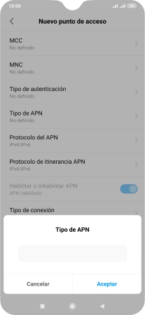 Introduce default y pulsa Aceptar. Introduce default y pulsa Aceptar.