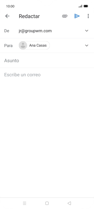 Pulsa Asunto e introduce el asunto deseado. Pulsa Asunto e introduce el asunto deseado.