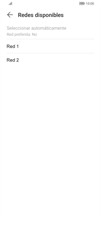 Pulsa la red deseada. Pulsa la red deseada.